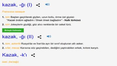 Kazak denildiğinde dilimizde genellikle üç anlam akla gelir. Bu üç