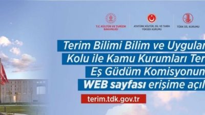 Terim Bilimi Bilim ve Uygulama Kolu ile Kamu Kurumları Terim