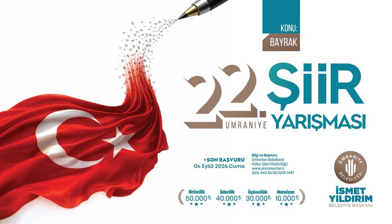 Ümraniye Belediyesi’nin bu yıl 22.sini düzenleyeceği  ‘Geleneksel Şiir Yarışması’ başvuruları