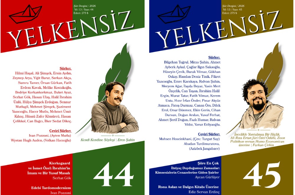 2013 yılından beri yayın hayatına devam eden Yelkensiz Şiir Dergisi’nin